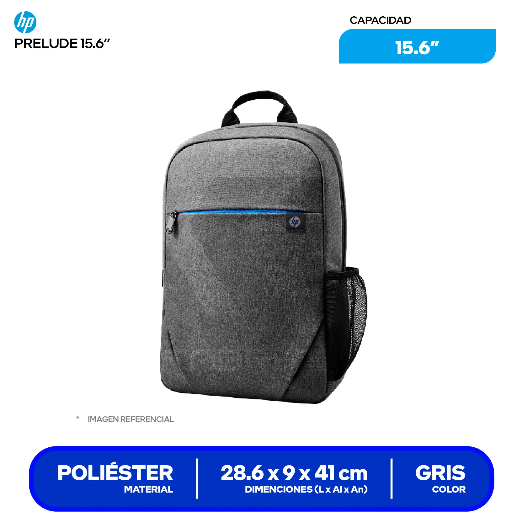 Mochila HP Predule Negro (1E7D6UT), 15.6"