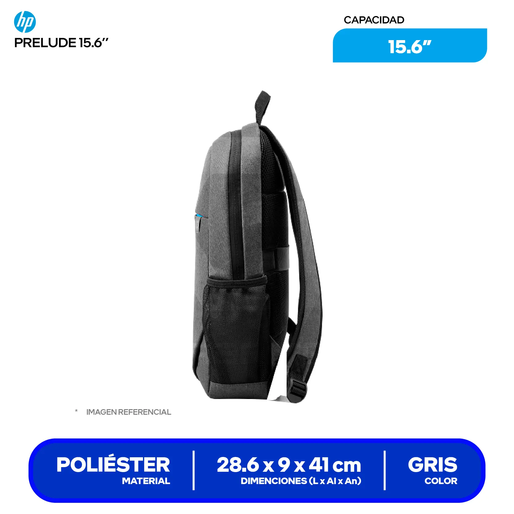 Mochila HP Predule Negro (1E7D6UT), 15.6"