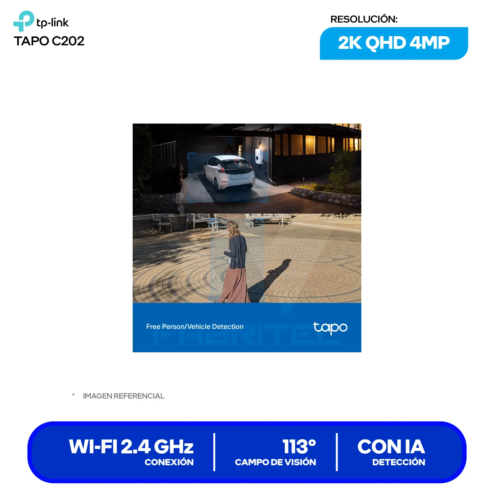 Cámara de Vigilancia TP-Link Tapo C320WS (1770500151) QHD 4MP, 113°, Con Visión Nocturna, Wi-Fi / Ethernet