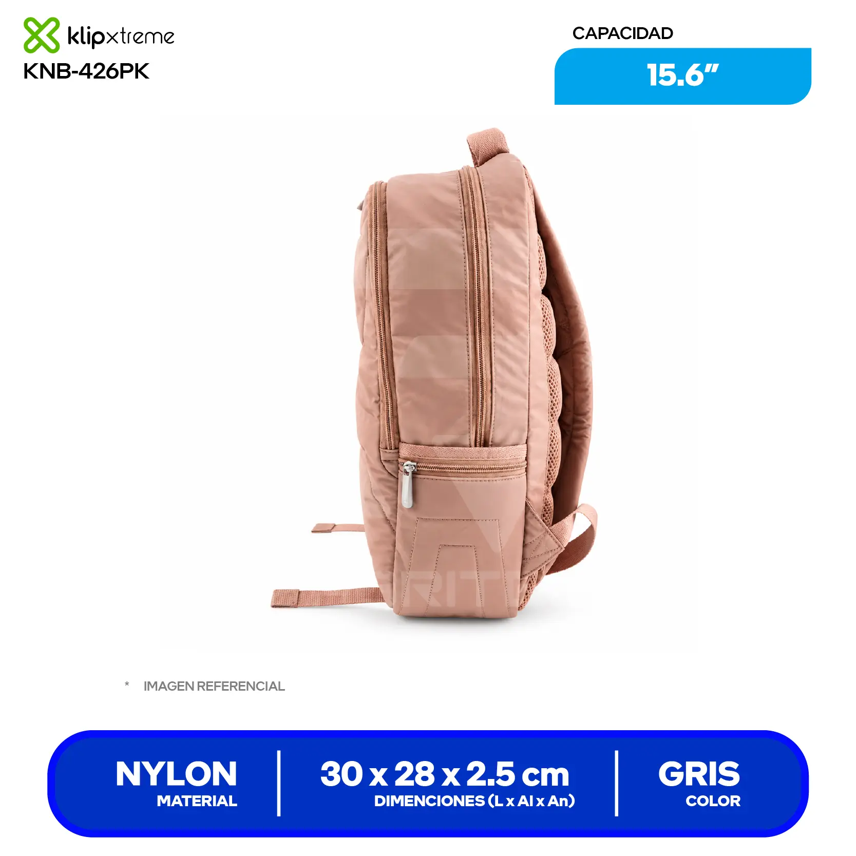 Mochila Klip Xtreme Rosado (KNB-426PK), 15.6"