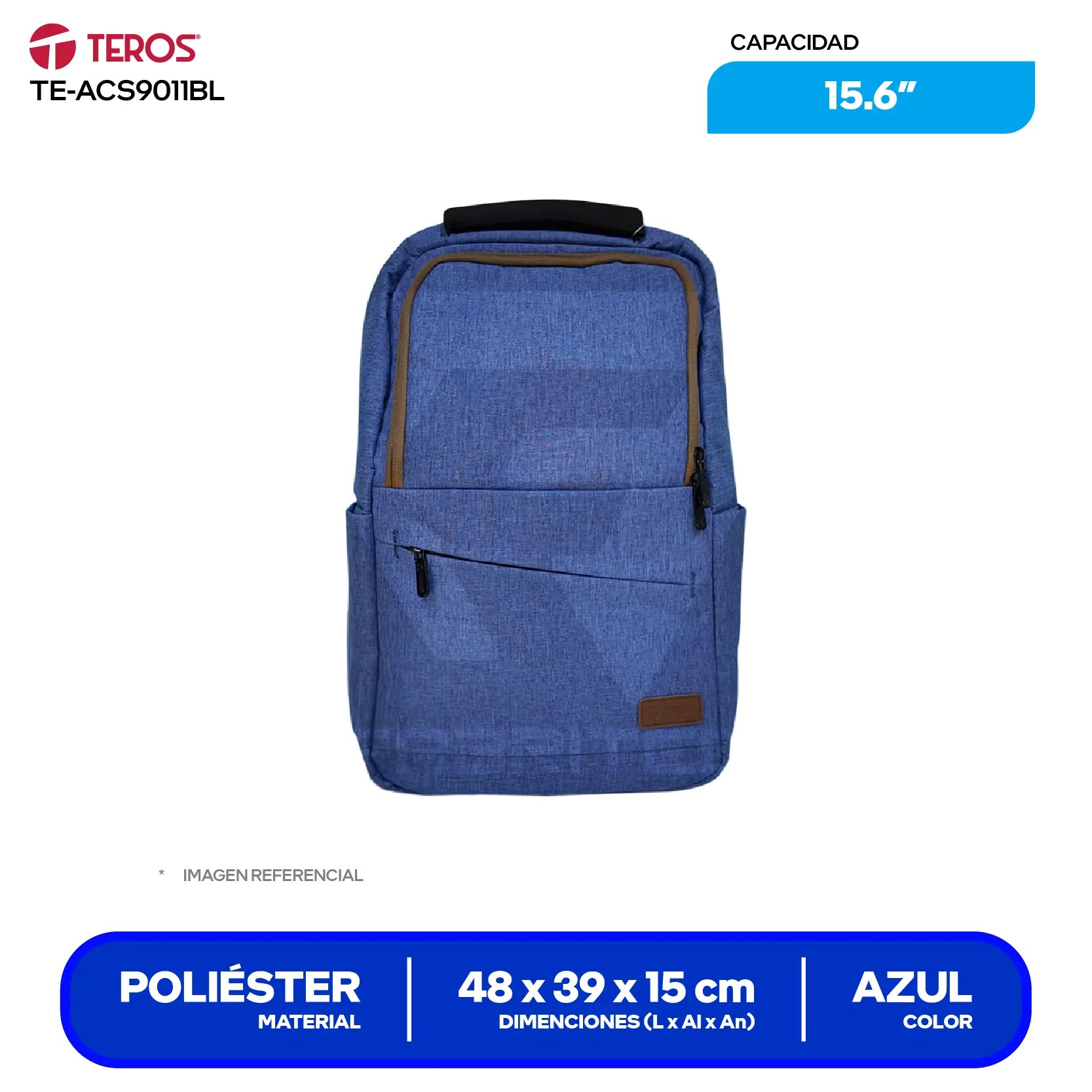 Mochila Teros (TE-ACS9011) Azul, 15.6"
