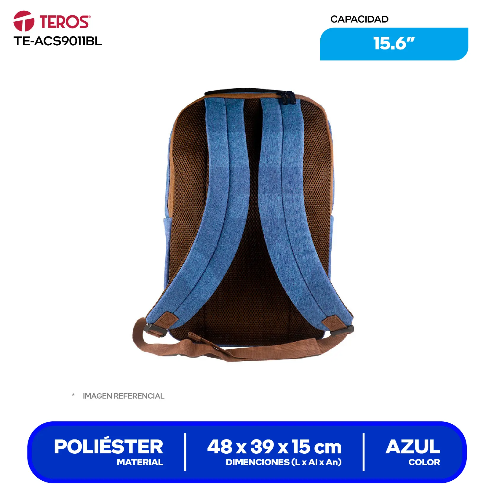 Mochila Teros (TE-ACS9011) Azul, 15.6"