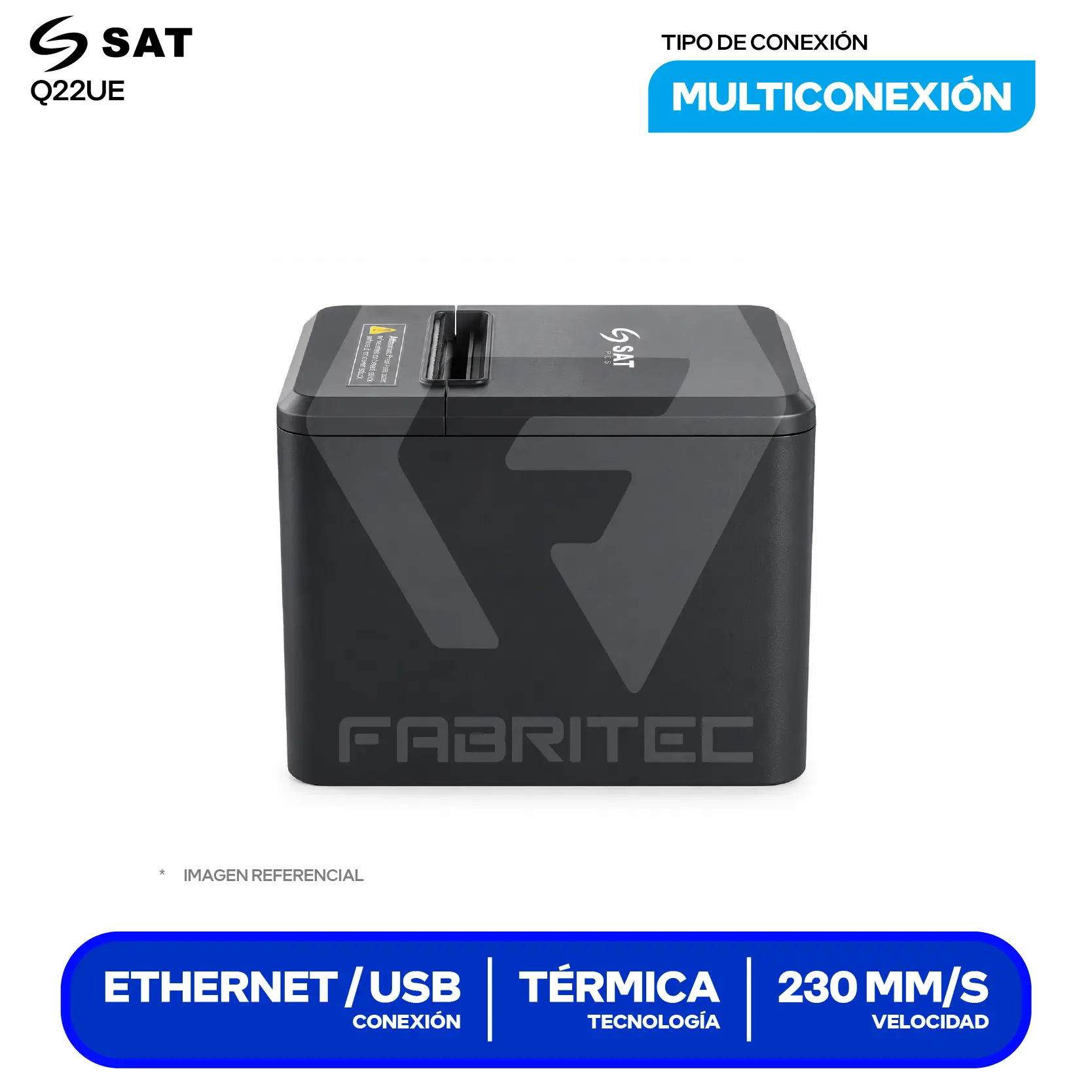 Impresora Térmica de Recibos SAT Q22UE (SAT Q22UE) 80 mm, Cortador Automático, USB / Ethernet