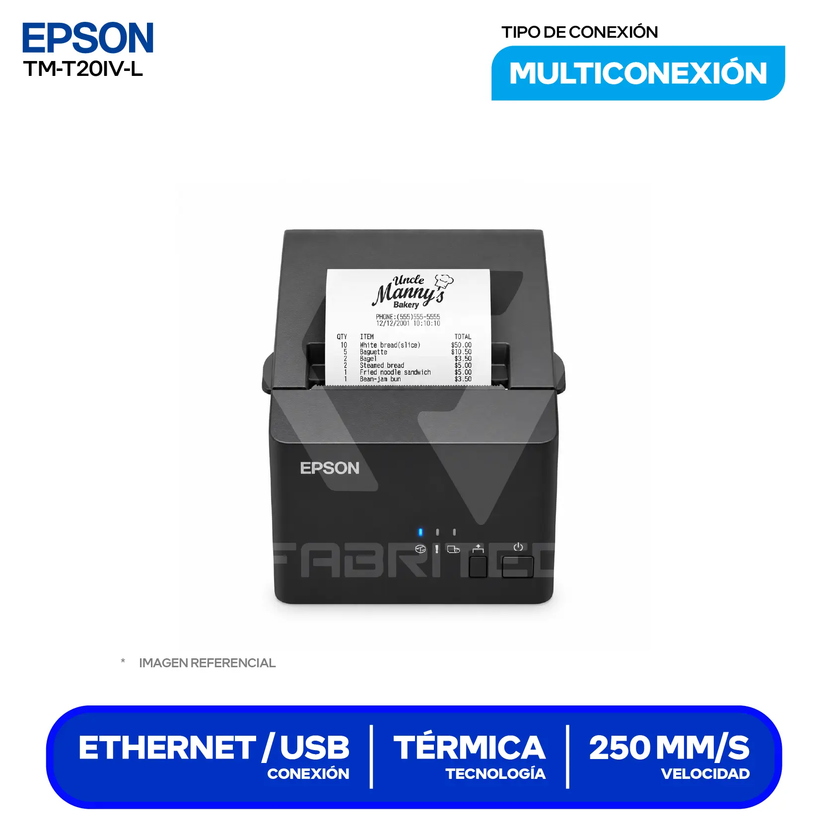 Impresora Térmica de Recibos Epson TM-T20IV (C31CL45001) 80 mm, Cortador Automático, USB / Serial