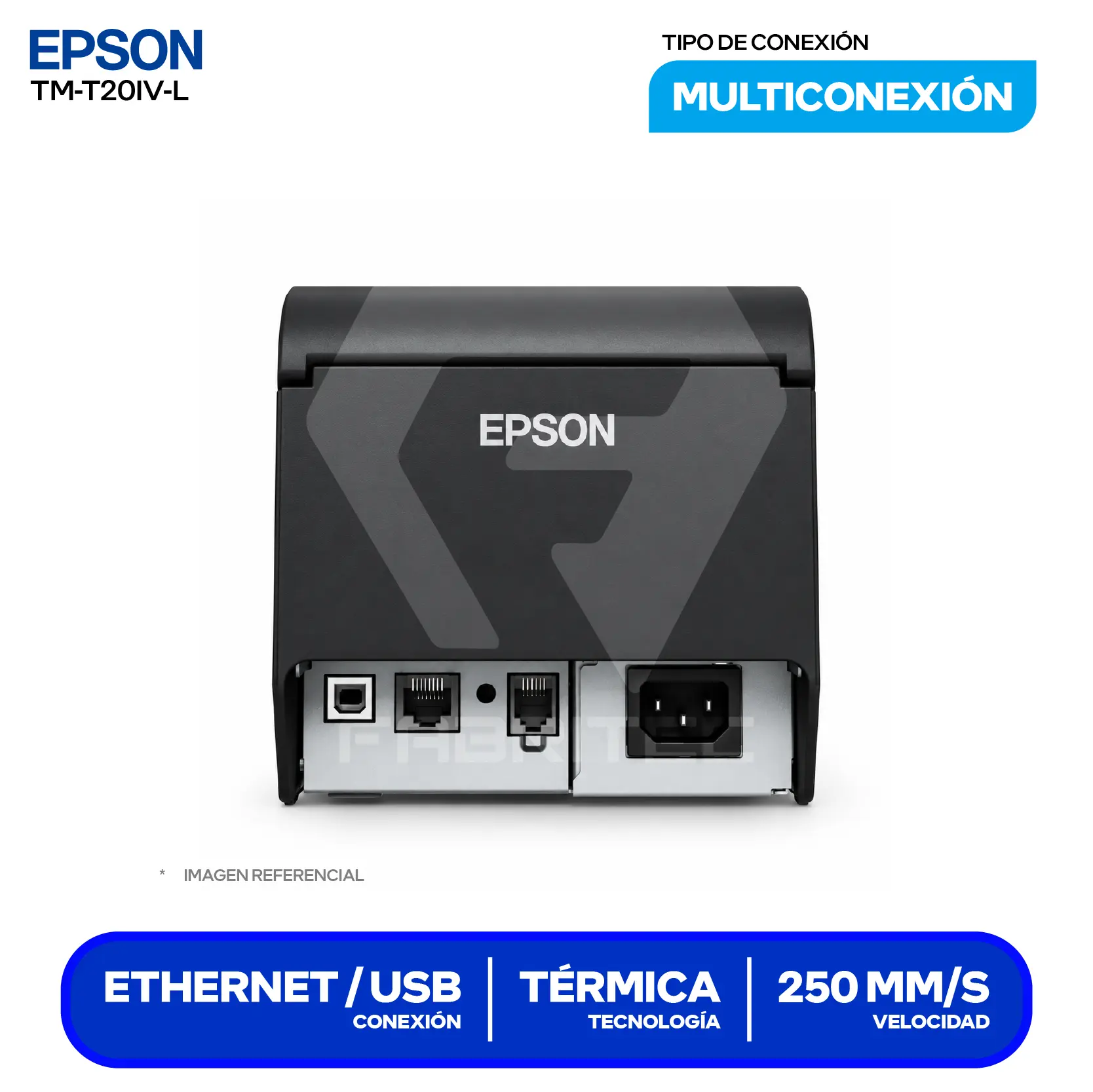 Impresora Térmica de Recibos Epson TM-T20IV (C31CL45001) 80 mm, Cortador Automático, USB / Serial