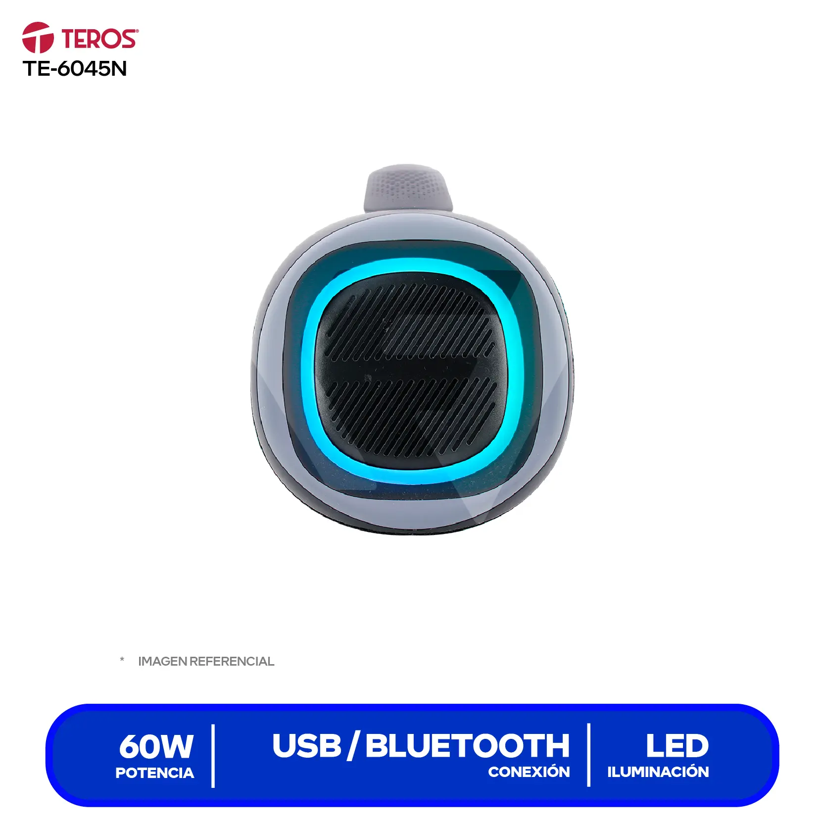 Parlante Inalámbrico Portátil Teros (TE-6045N) 60W, Bluetooth, Negro