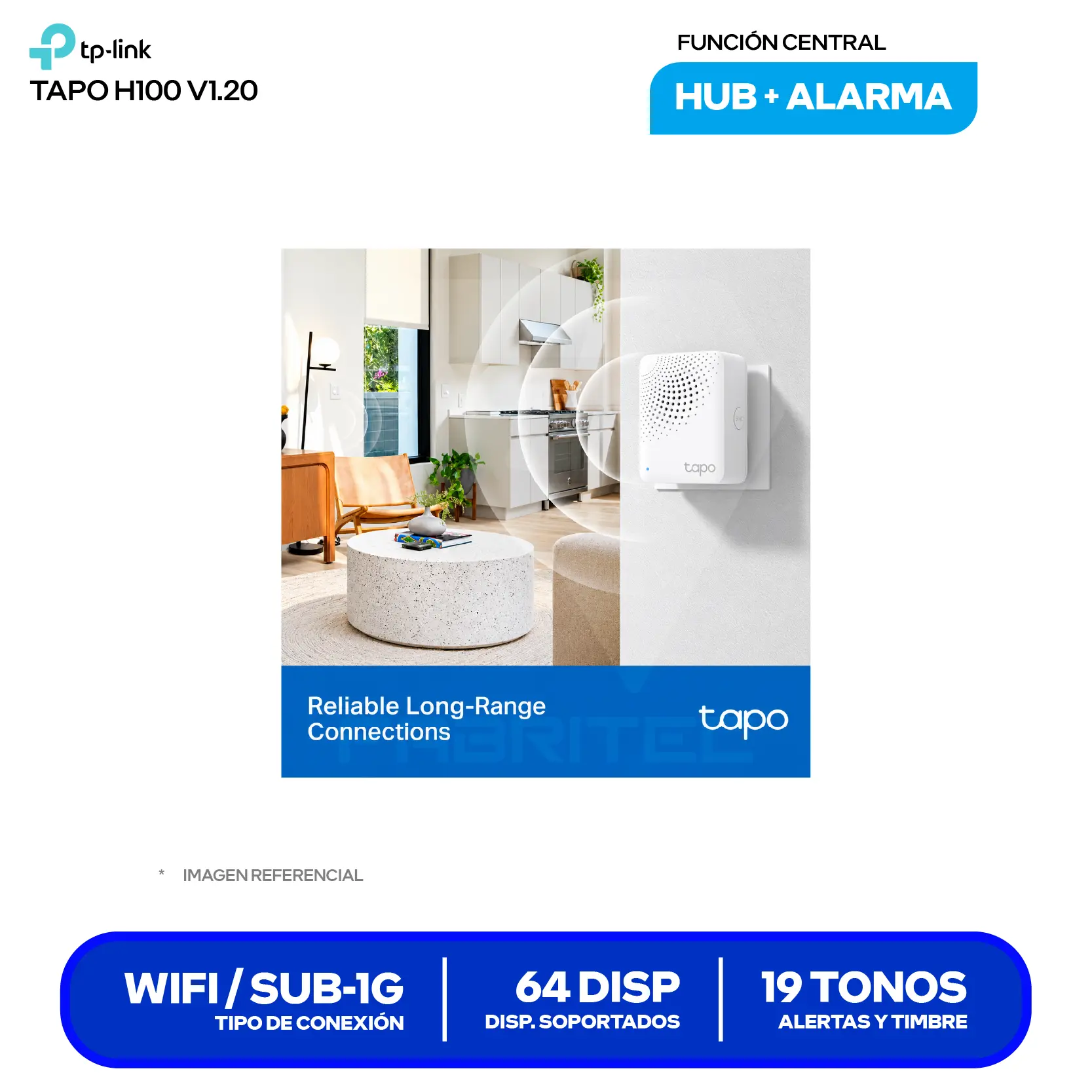 Hub Inteligente Mini con Alarma TP-Link Tapo H100 ( 0184500939 ) Wi-Fi