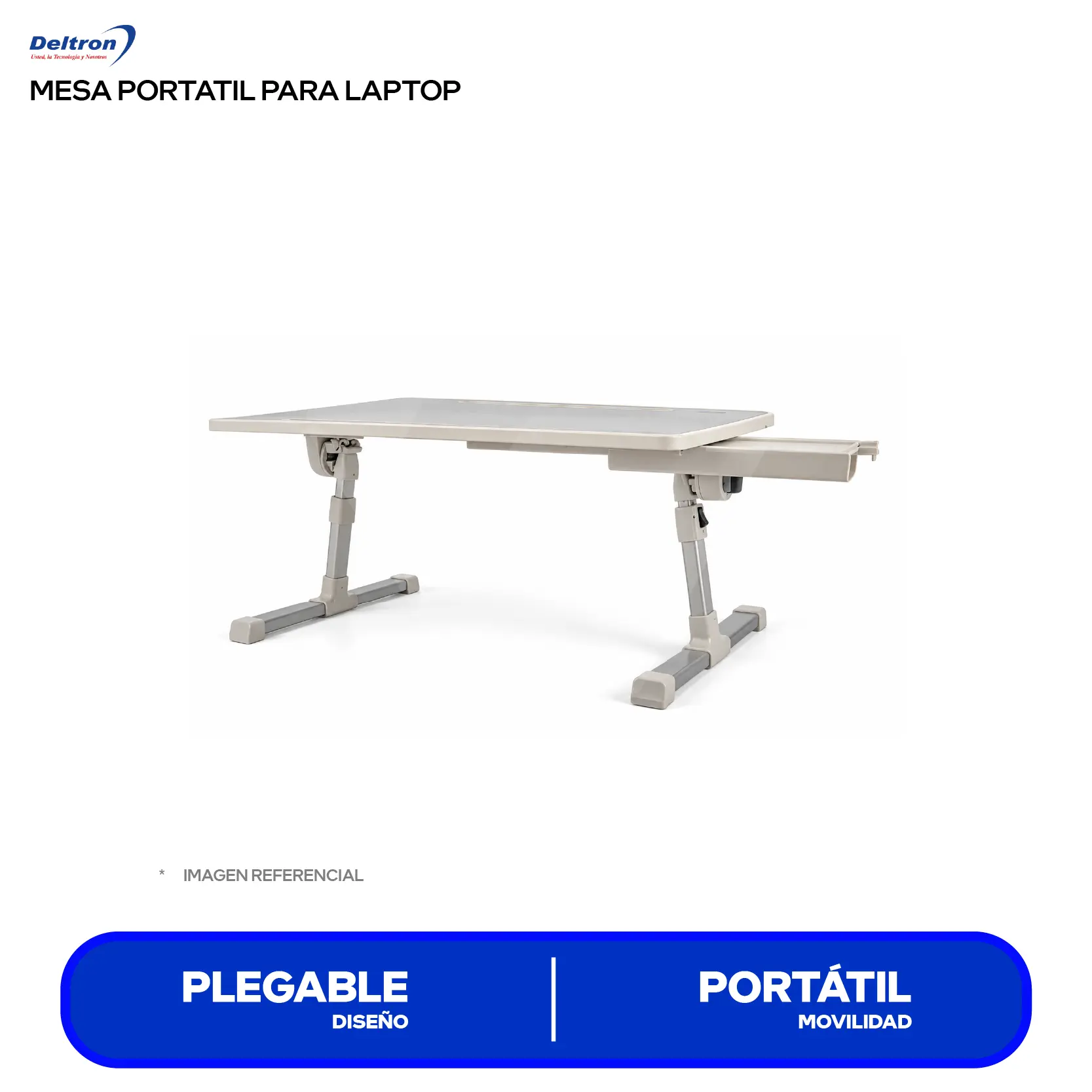 Mesa Portatil Para Laptop Deltron Negro