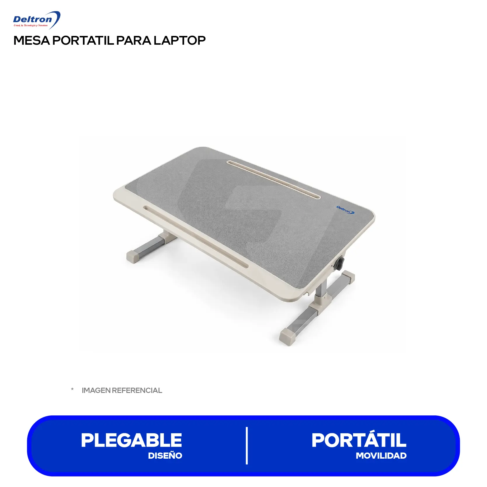 Mesa Portatil Para Laptop Deltron Negro