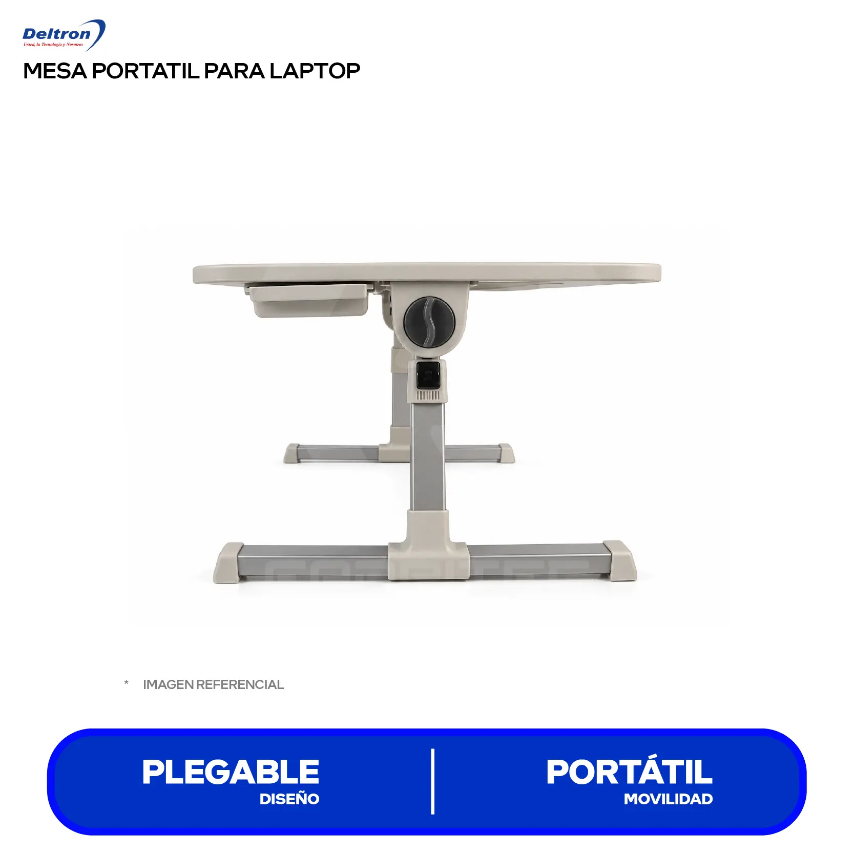 Mesa Portatil Para Laptop Deltron Negro