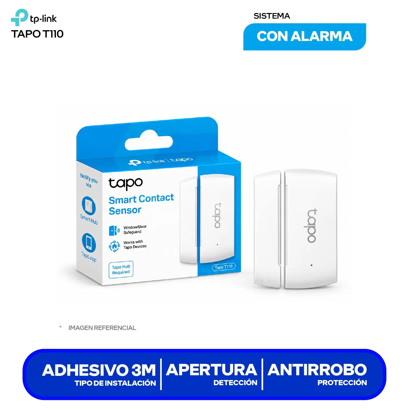 Sensor de Contacto Inteligente TP-Link Tapo T110 ( 0184500953 ) Inalámbrico