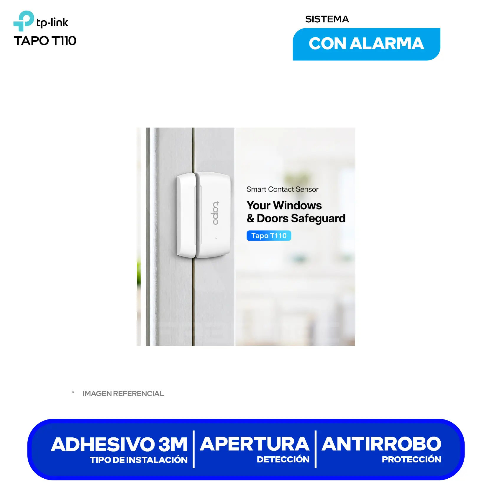Sensor de Contacto Inteligente TP-Link Tapo T110 ( 0184500953 ) Inalámbrico