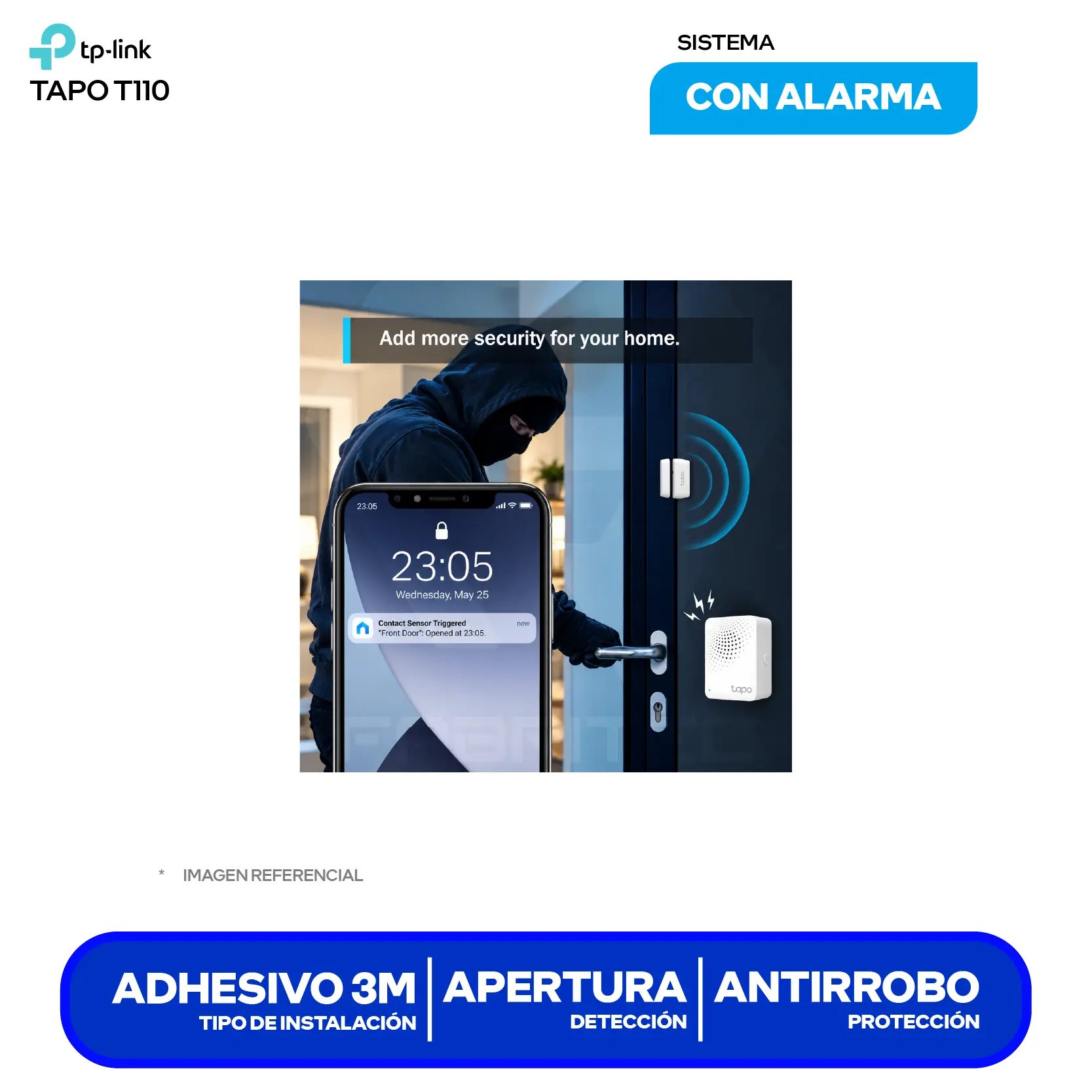 Sensor de Contacto Inteligente TP-Link Tapo T110 ( 0184500953 ) Inalámbrico