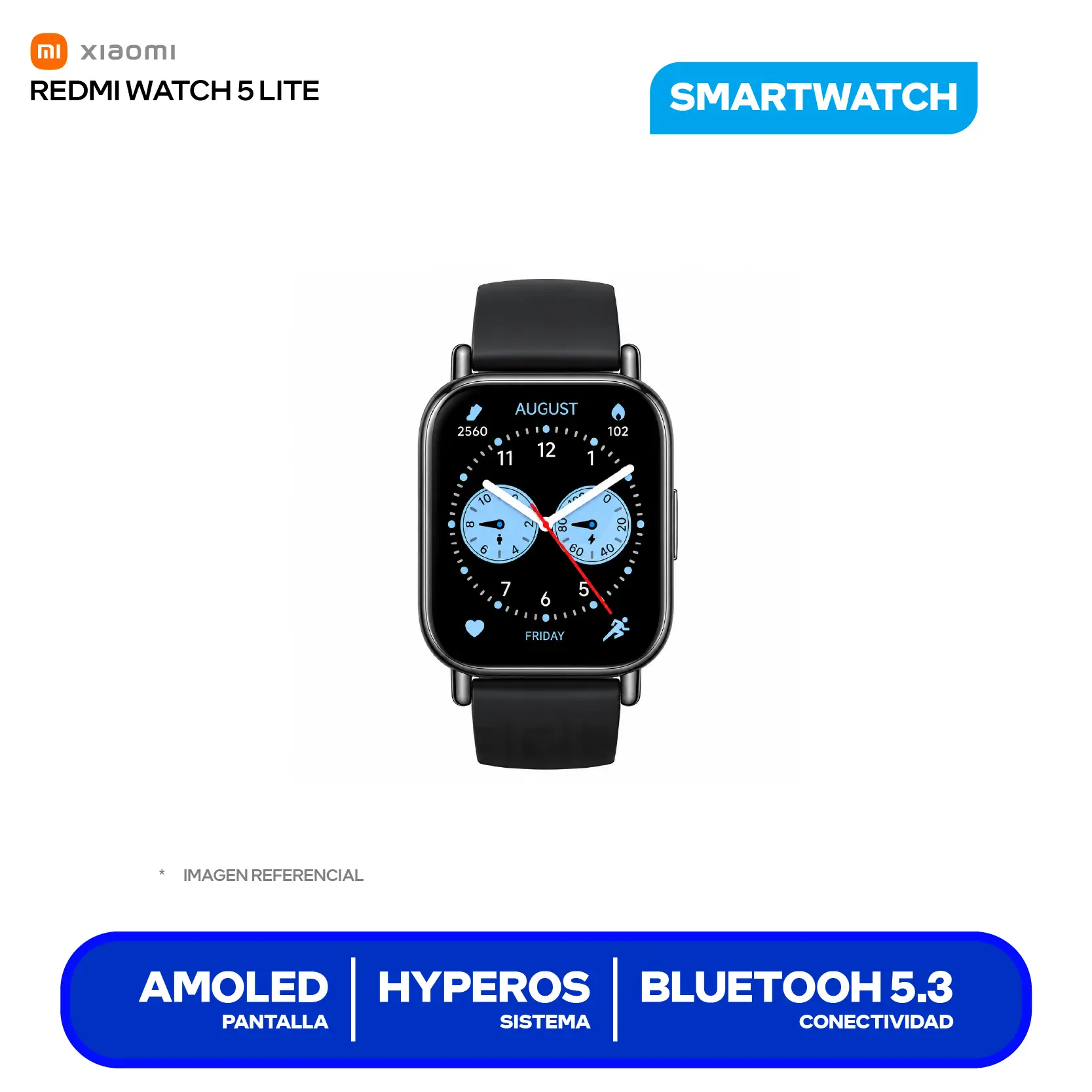 Smarwatch Xiaomi Redmi Watch 5 Lite (M2352W1) Negro