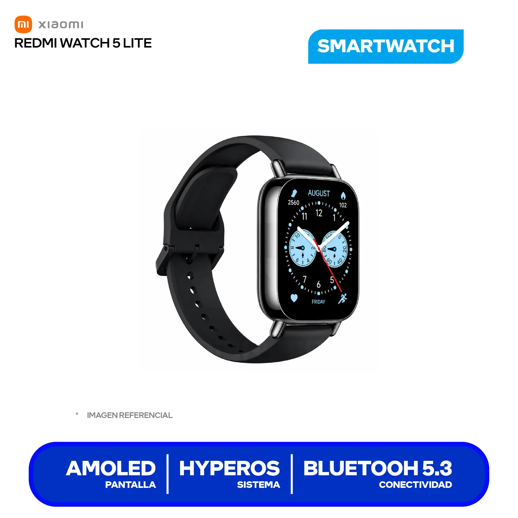 Smarwatch Xiaomi Redmi Watch 5 Lite (M2352W1) Negro